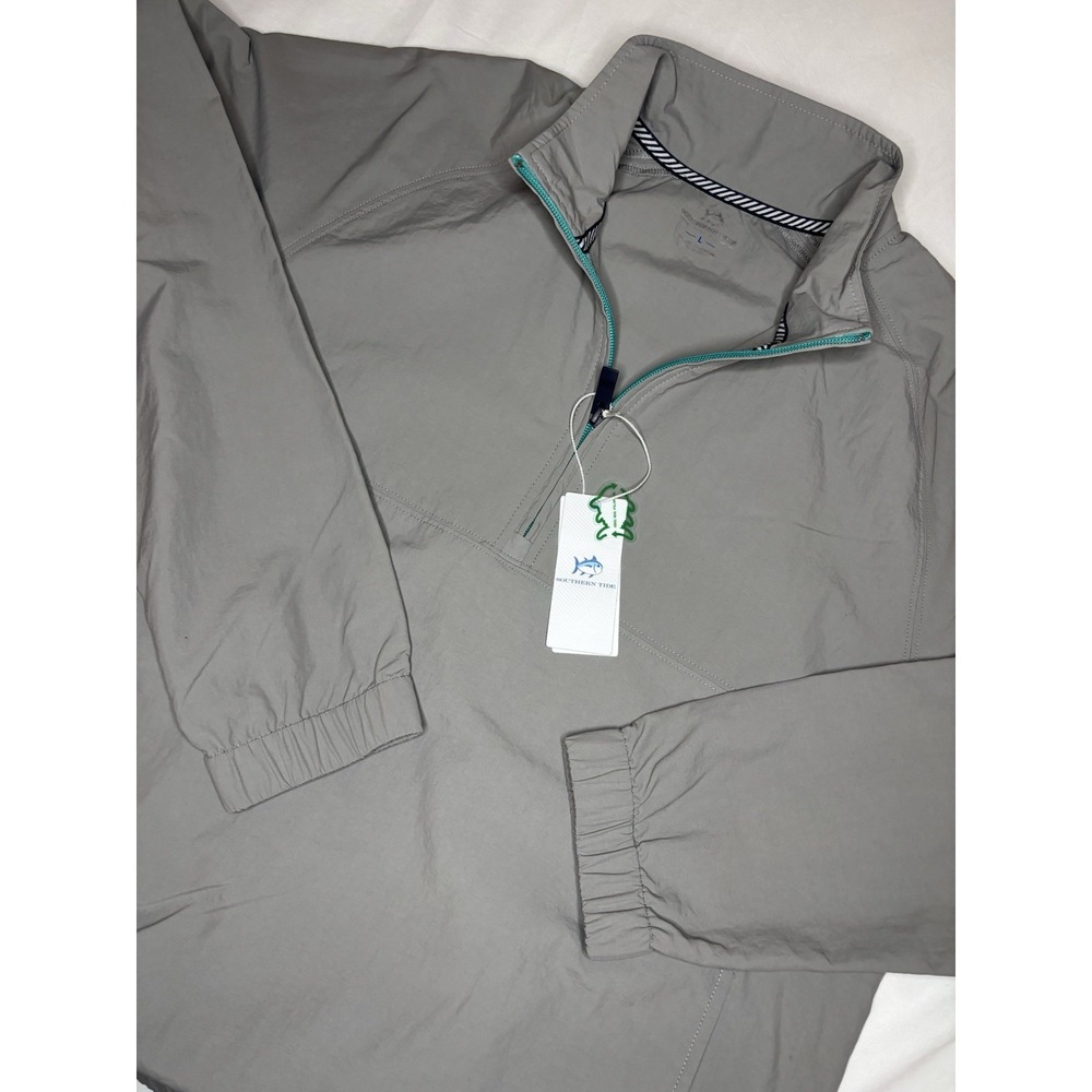 SOUTHERN TIDE Shoreline Performance 1/4‎ Zip Pullover Windbreaker Grey NWT $165